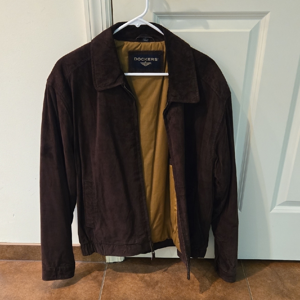 Dockers Men's Dark Brown Suede Jacket